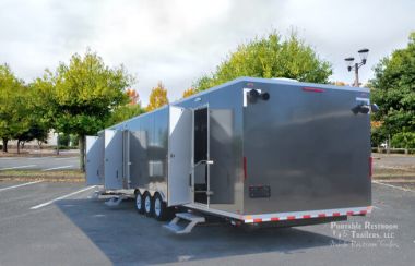 5 Station Shower Trailer Portable Restroom Combo with Laundry | Oahu Series