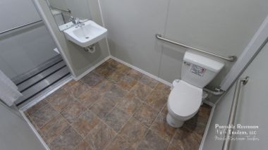 ADA + 2 Station Portable Restroom Shower Trailer Combo | Oahu Series